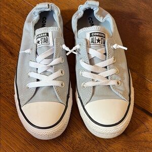 Converse Light Blue Slip On All Star Sneakers